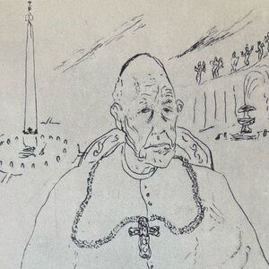 Gino Bonichi SCIPIONE 1929 Cardinal Dean Portrait Study Fine Art Print Vintage